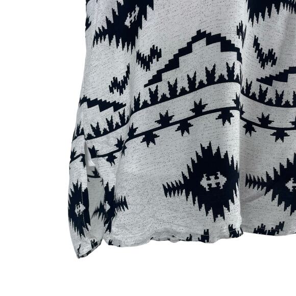 BB Dakota Melody Aztec Shift Mini Dress Slit Shoulder Off White Size XS - Picture 7 of 10